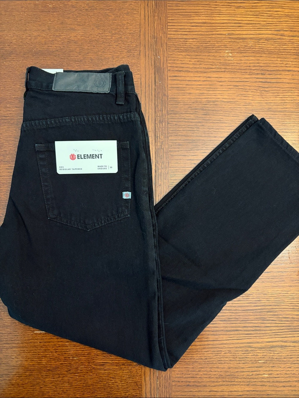 Element Men's Straight Jeans in Black
